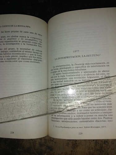 El Cuento De La Buena Pipa- Escritos Psicoanalíticos 1. (Usado)