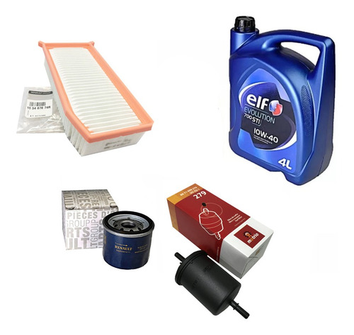 Kit Filtros 4l Aceite 10w40 Renault Captur H4m 1.6 16v