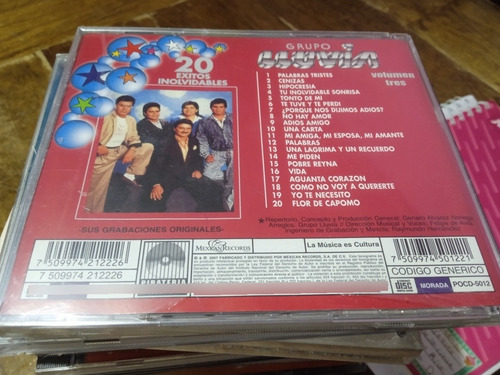 Cd Grupo Lluvia Éxitos Inolvidables Vol 3 Cd Nuevo