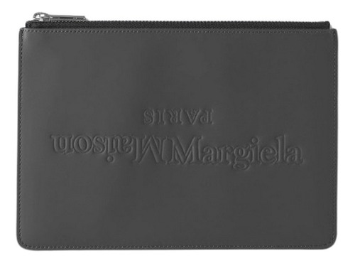 Maison Margiela Billetera Pouch Hombre Cuero Logo Grabado