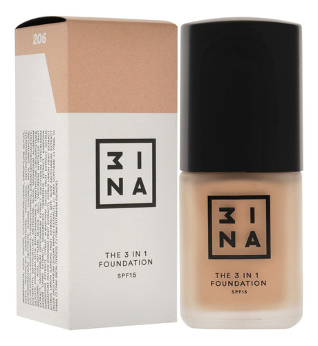3ina Base De Maquillaje LĂquida The 3 In 1 Foundation Spf 15 Beige