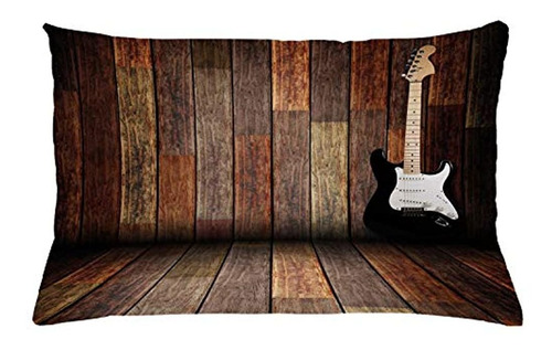 Ambesonne Popstar Party Throw Pillow Funda De Cojín, Guitarr