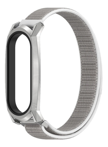 Imagen 1 de 2 de Malla Nylon Con Acero Para Mi Band 5 4 Y 3 + Film Protector