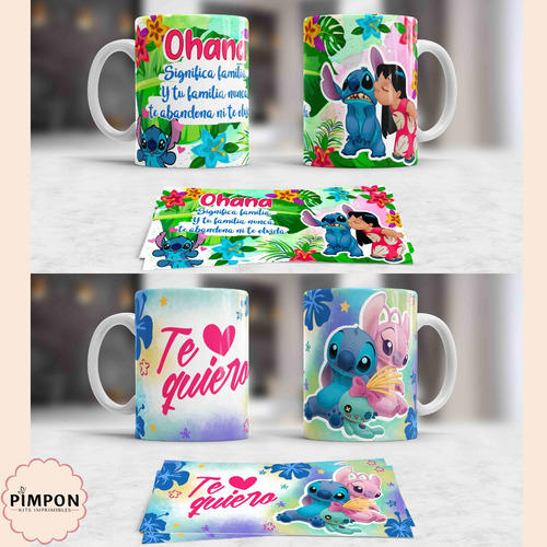 Plantillas Para Sublimar Tazas - Stitch