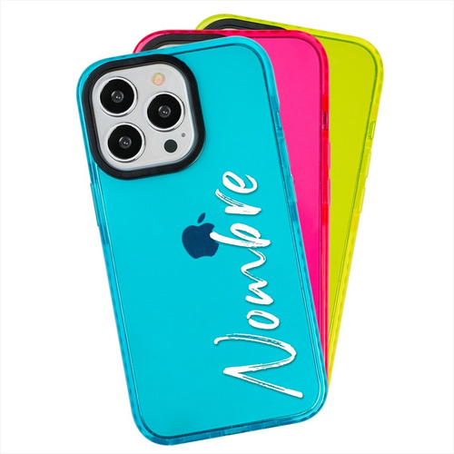 Funda Para iPhone Uso Rudo Antigolpes Personalizada Nombre