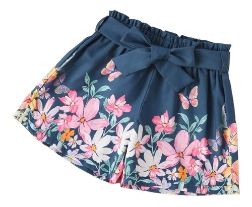 Ropa Shein Para Niña Short Floreado 9001