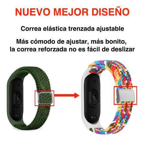 Pulso Correa Manilla Trenzada Para Xiaomi Mi Band 3 4 5 6 7