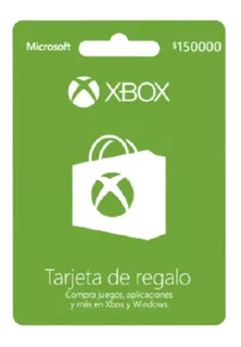 Tarjeta De Regalo Xbox Live Digital $150000 Región Colombia