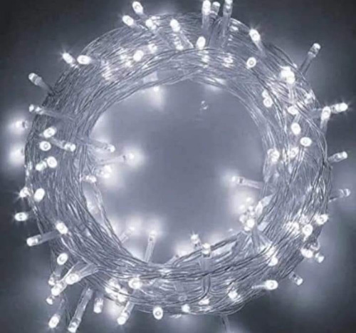 Luz Guirnalda Led Navidad X 100 Leds Blanco Frio Decoracion