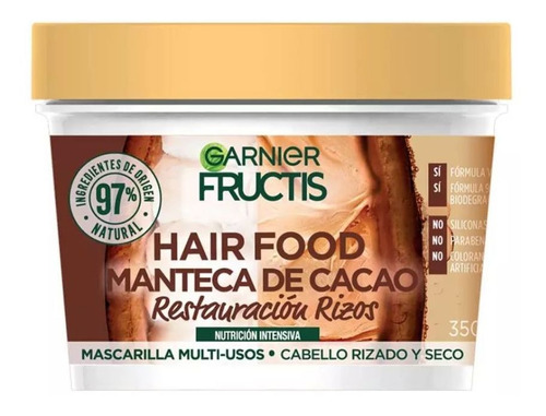 Mascarilla Fructis Hair Food Manteca De Cacao 350 Ml