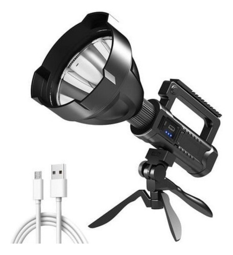 Foco Linterna Led Largo Alcance 600 Metros + Usb + Trípode