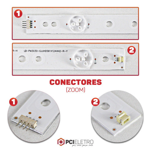 Barra De Led PCI Eletro Parts P/ Consertar Televisão Compatível Le55u7970 Aoc