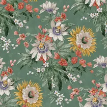 Comprar Papel Tapiz Secret Garden Martha 0.52x10 Mts Viridian