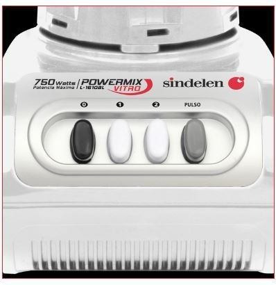 Imagen 4 de 9 de Licuadora Jarro Vidrio 1.5 L-1610 Blanca Sindelen - Iken