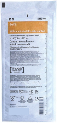 Telfa Amd No Adherente 0.2% Phmb-hcl 7.6cm X 20.3 Cm C/1 Pza