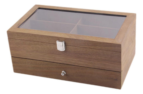 Elegante Caja De Madera Para Guardar Gafas De 12 Ranuras