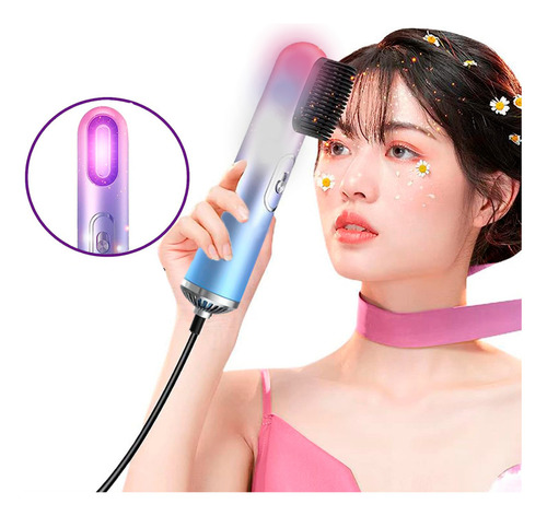 Secador De Pelo Profesional 3 En 1 Con Iones Negativos Color Azul Acero 127V