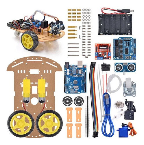 Kit Auto Robot Seguidor De Línea Y Evasor De Obstáculos