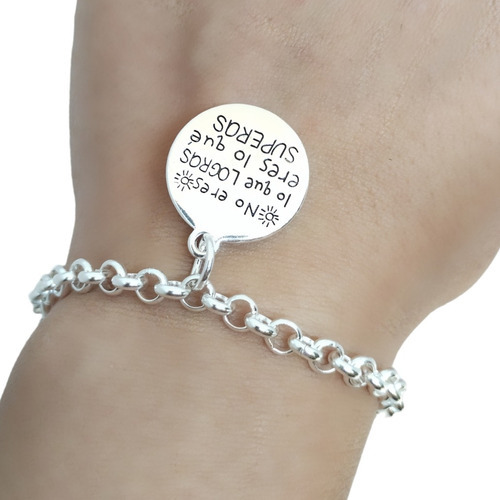 Pulsera Acero Blanco No Eres Lo Que Logras Eres  Que Super 