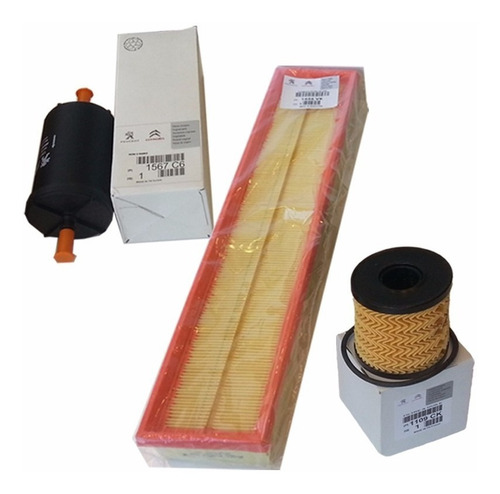 Kit 3 Filtros Originales Peugeot 207 Compact 1.6 16v Nafta