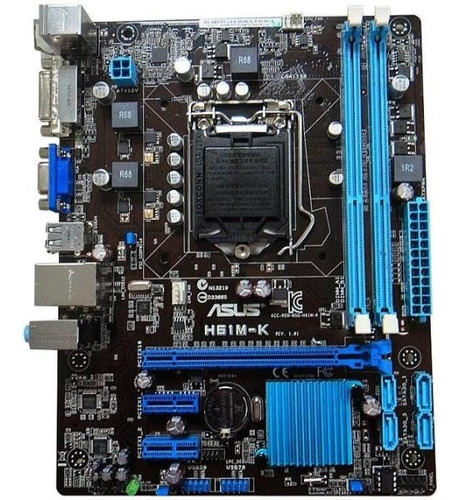 Tarjeta Madre Asus H61m-k, Lga 1155, Ddr3 16gb