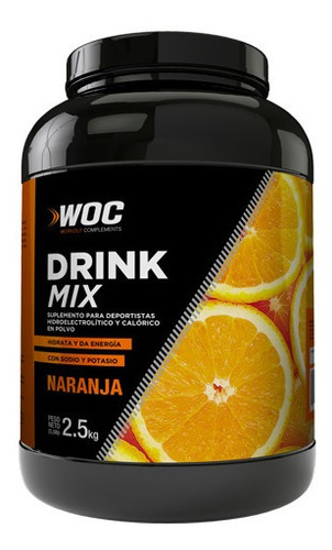 Drink Mix Woc Con Maltodextrina Naranja, Limón, Fresa 2.5kg