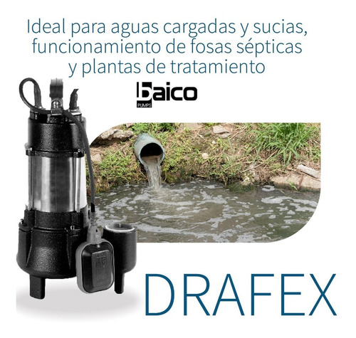 Bomba Sumergible Baico Para Aguas Negras 5,00hp