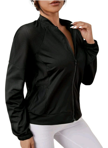 Chaqueta Deportiva Importada Transpirable Negro  Ref. 6025