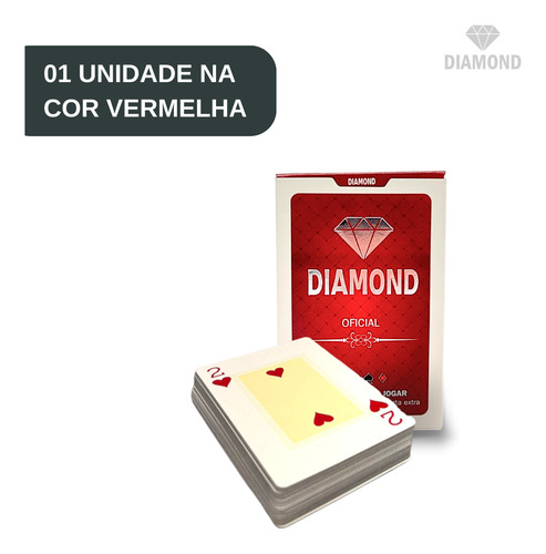 Conjunto Baralho Diamond Tradicional Com 2 Unidades Oficial