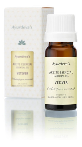 Aceite Esencial Vetiver - 8 Ml - Ayurdeva's
