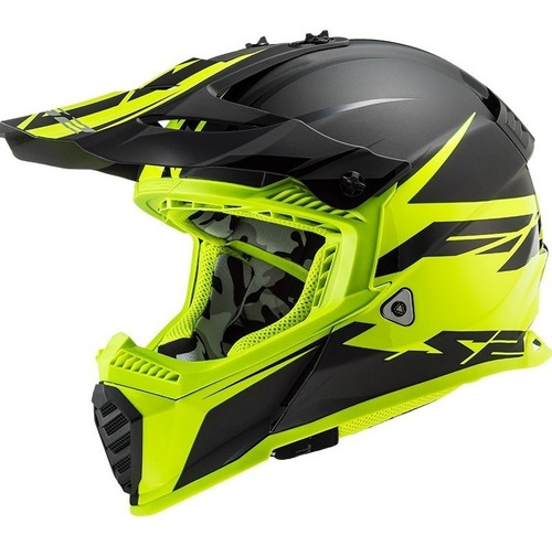 Capacete Ls2 Fast Mx437 Roar Fosco Offroad Cross