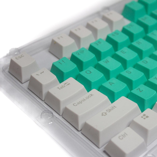 Imagen 3 de 3 de Keycaps Set Color Blanco + Turquesa