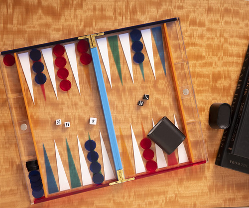 Juego De Backgammon 14 X 8.5 X2 Para Adultos Con Piezas De
