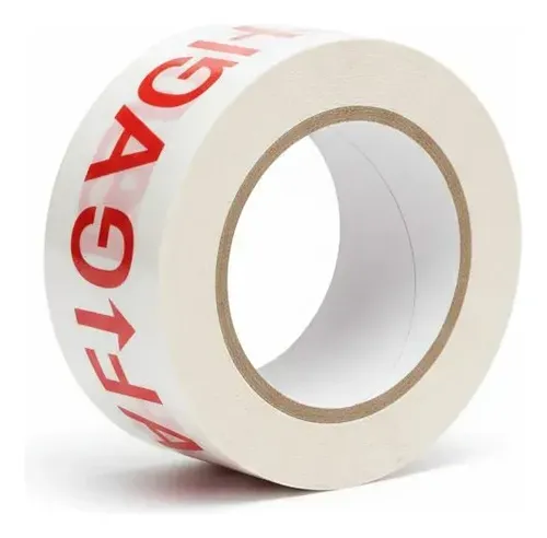 Fita Adesiva Cuidado Frágil 45 mm x 300 m Branca