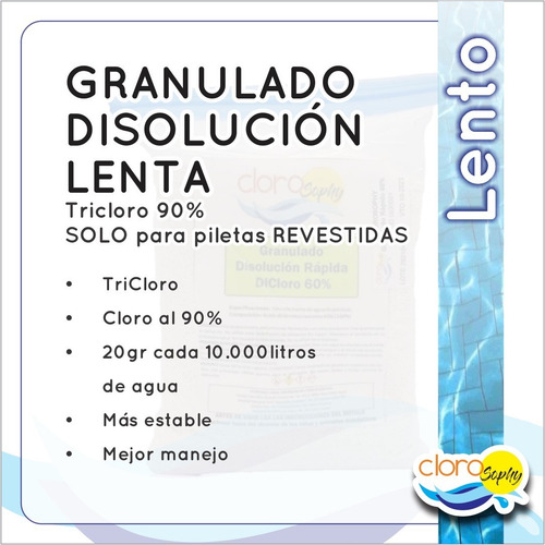 Cloro Granulado Activo - Disolución Lenta 5kg - El Mejor