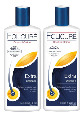 2 Shampoo Control Caída Folicuré Extra 350ml