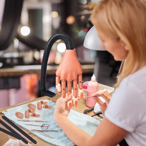 Mano De Práctica Articulada Con 100 Uñas De Repuesto