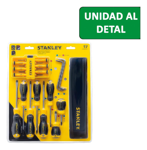 Set De Herramientas Stanley 40 Pzs Destornilladores Y Otros