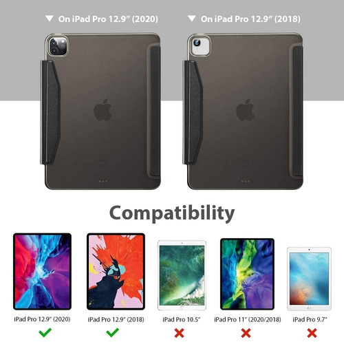 Imagem 2 de 9 de Capa Capinha iPad Pro 12.9 2018 Esr Trifold C/suporte Caneta