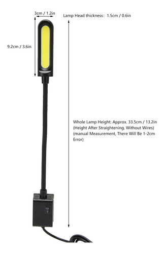 Máquina De Coser Led 3w, 15 Cuentas, Cuello De Cisne Flexibl