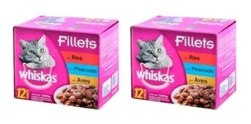 Whiskas Alimento Para Gato 24 Sobres De 85 G Res Pescado Ave