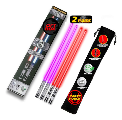 Los Palillos Lightsaber Se Iluminan, Luz Led Brillante Saber