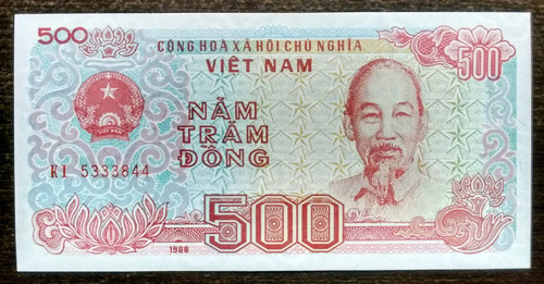 Billete 500 Dong Vietnam 1988 Pick 101 Sin Circular Unc