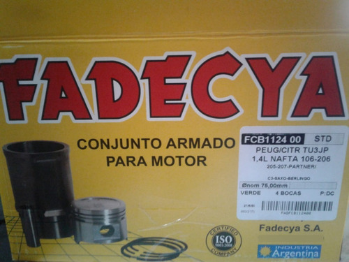 Imagen 5 de 5 de Conjunto-pistones P/ Peugeot-citroen Partner-berlingo-c3-206-1.6 1.4 8v Tu3jp(fadecya)