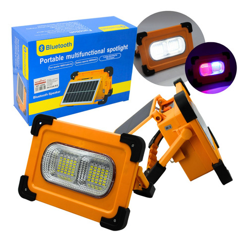 Reflector Solar Multifuncional Con Bocina Bluetooth 80w Hd