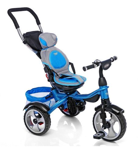 Triciclo Felcraft Spin Asiento Gira 360 Manija Canasto Color Azul