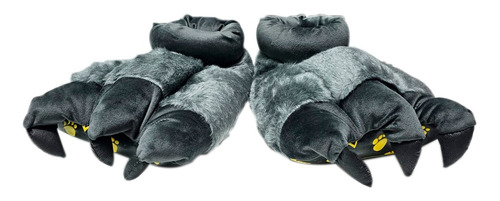 Babuchas Garras Gris Suela Antideslizante Pantuflas