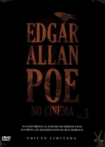 Imagem 1 de 2 de Dvd Edgar Allan Poe No Cinema 3 Com Cards Versatil Bonellihq