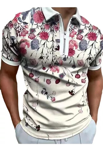 Camiseta De Manga Corta Estampada Para Hombre