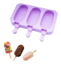 Comprar Molde Silicona Paletas De Hielo Helados Chocolate 3 Magnums